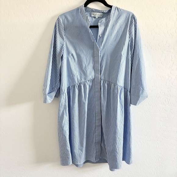 Tuckernuck Blue and White Striped Midi Dress - Picture 2 of 9